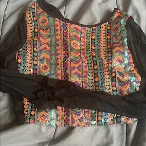 Colorful Sequin Women's Top